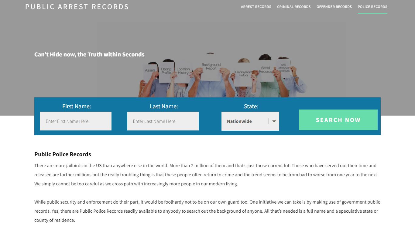 Public Police Records | Get Instant Reports On People